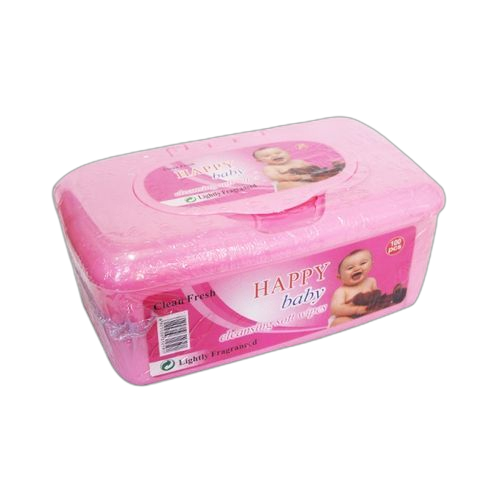 Happy baby lingettes bébé légèrement parfumées 100 pièces rose