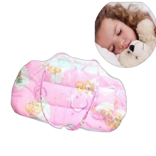 Happy baby lit appoint bébé avec moustiquaire rose – Image 5
