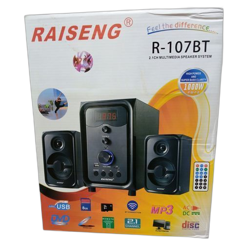 Home cinéma bluetooth raiseng noir 12v subwoofer 2.1
