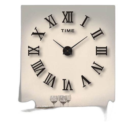 Horloge murale avec des chiffres romains noir