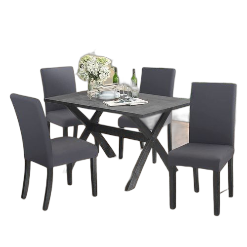 Housse de chaise pour salle à manger matière: velours par (lot) couleur: marron – Image 9