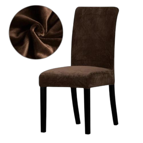 Housse de chaise pour salle à manger matière: velours par (lot) couleur: marron – Image 33