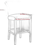 Housse de chaise pour tabouret haut housse de chaise imprimée à dossier bas triangle fashion
