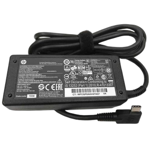 Hp chargeur ordi type c 65w noir