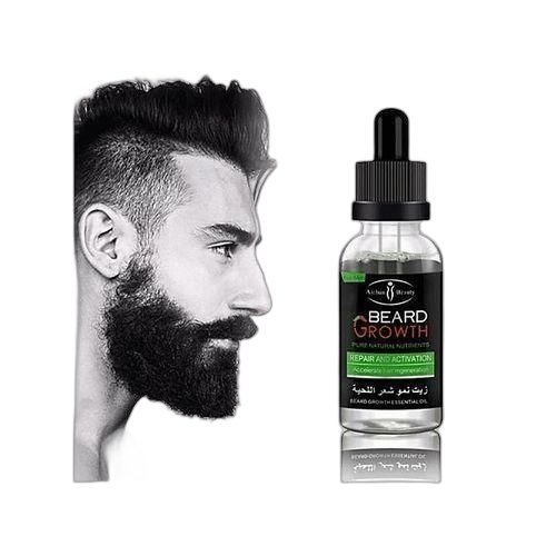 Huile pousse rapide pour barbe 30 ml hydrate, protège et favorise la croissance naturelle