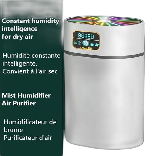 Humidificateur de brume fraîche de bureau portable avec fonction de nuit colorée blanc