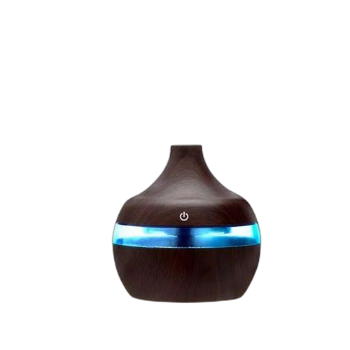 Humidificateur électrique 300 ml diffuseur d'huiles essentielles en bois avec led usb