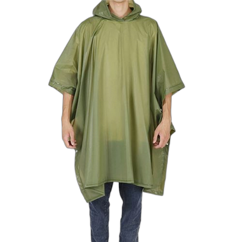 Imperméable eva imperméable multifonctionnel unisexe avec capuche vert