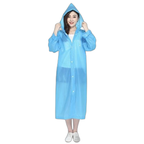 Imperméable transparent unisexe manteau de pluie a capuche : 145cm