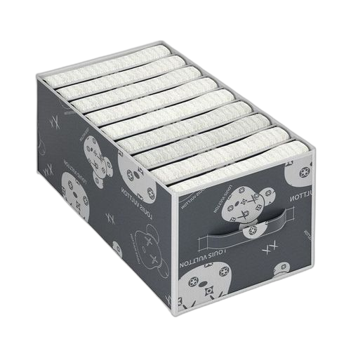 Jeans vêtements organisateur portable ours dessin animé compartiment boîte de rangement gris