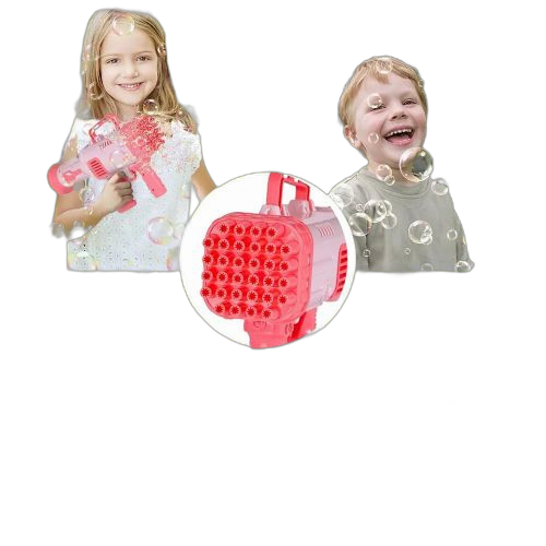Jouet pistolet a bulles 32 trous bazooka automatique jouets enfant