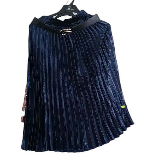 Jupe plissée couleur bleu