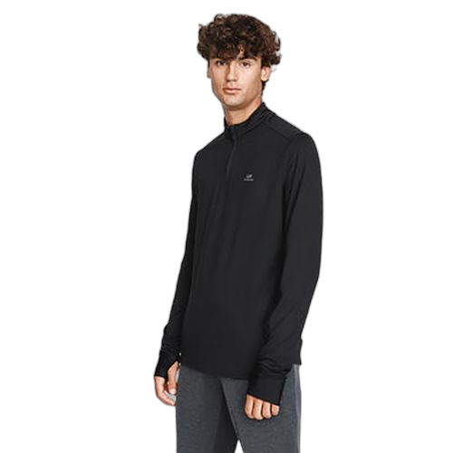 Kalenji tee shirt manches longues running run warm noir homme by decathlon