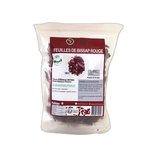 Katiopa feuilles de bissap rouge 100g 100% naturel