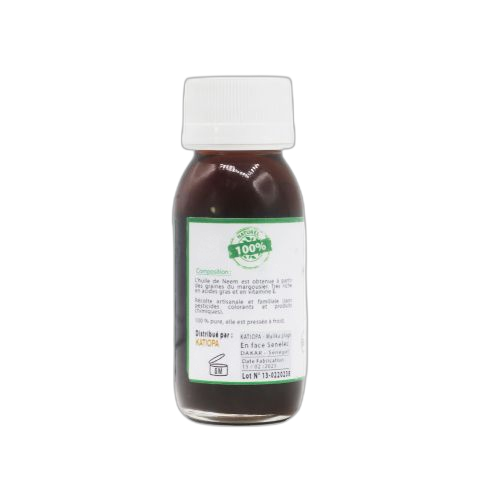 Katiopa huile vierge de graine de neem 60ml 100% pure 100% naturel