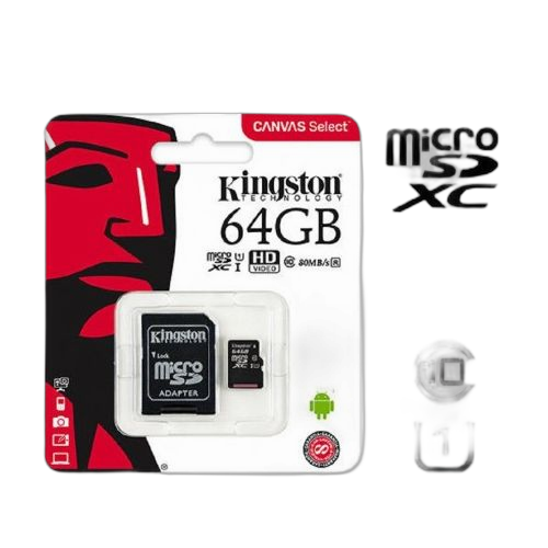 Kington carte mémoire kingston 64gb 80mb/s noir