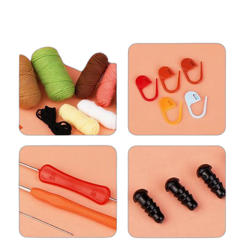 Kit de démarrage au crochet mixte 5pièces, kit de crochet débutant pour adultes diy