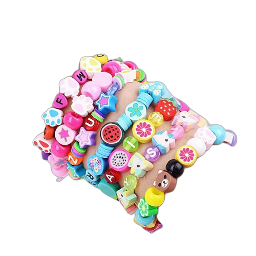 Kit de fabrication de bracelets en perles d'argile, 700 pièces, 24 styles, jolies perles amusantes
