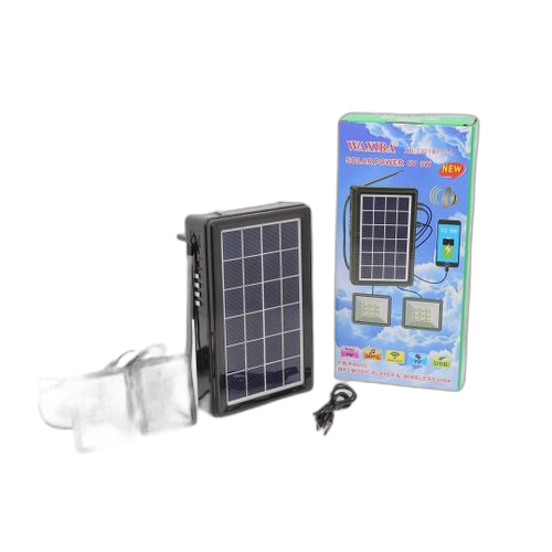 Kit panneaux solaire avec 2 lampes led et câble chargeur téléphone/ radio