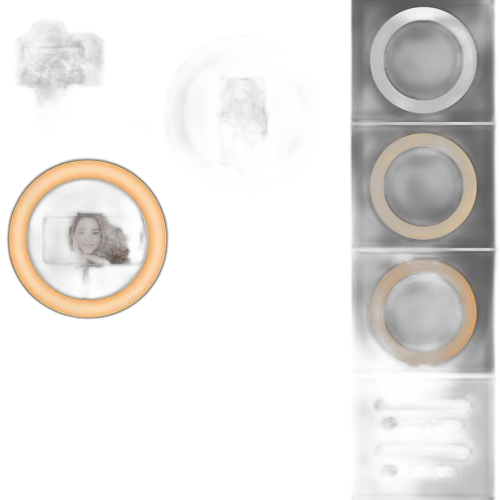 Label anneau lumineux led (ring light) 26cm avec trépied ajustable &support téléphone