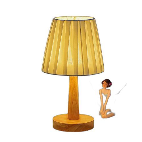Lampe de table blanche plissée décorative nordic log luminosité fixe usb