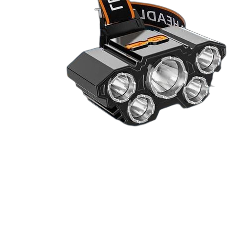 Lampe frontale rechargeable usb batterie 18650 intégrée à 5 led pour l'extérieur
