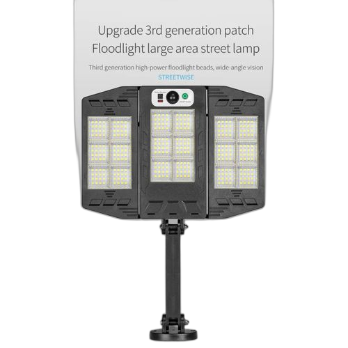 Lampe projecteursolaire détecteur de mouvement cob 3 faces