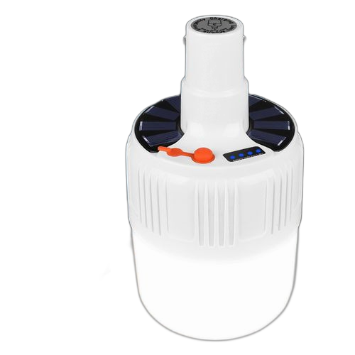 Lampe solaire et électrique rechargeable ronde