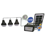 Lampe solaire premium avec panneau solaire + 4 lampe 30w