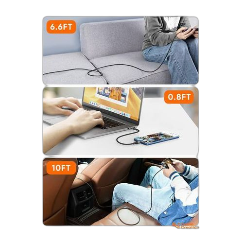 Lasa cable usb c vers usb c charge rapide 0,25m gris