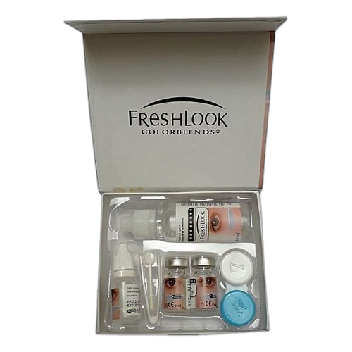 Lentilles freshlook + solution nettoyante + garde lentilles : gris