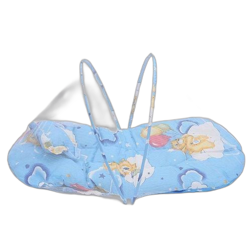 Lit de bébé pliable avec moustiquaire + coussin d'oreiller, lit de voyage portable pour bébé bleu