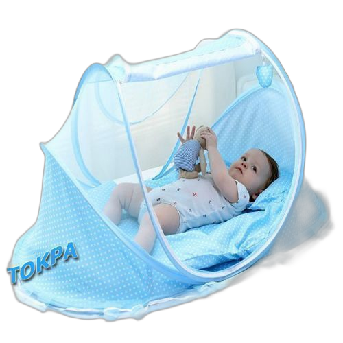 Lit moustiquaire pour un bébé bien êtredu bébébleu