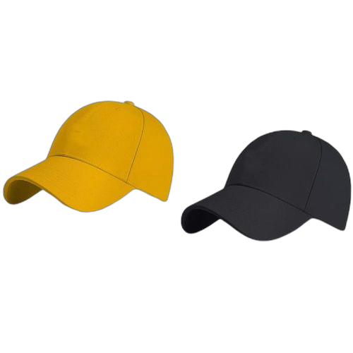 Lot 2 casquette jaune et noire unisexe