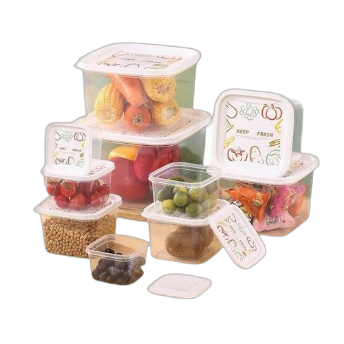 Lot de 10 boîtes de conservation alimentaires en plastique réutilisables