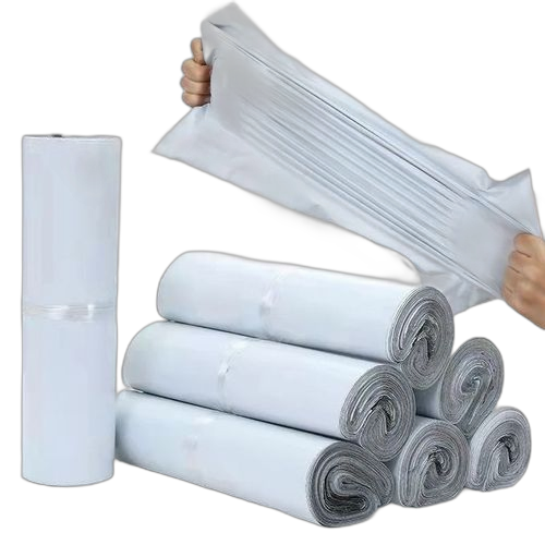 Lot de 100 sachets en plastique scellés étanchéité fermeture adhésive blanc20*35