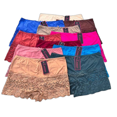 Lot de 11 boxer femmeen dentelle multicolor