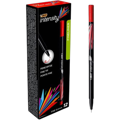 Lot de 12 stylo feutre bic entensity pointe fine rose