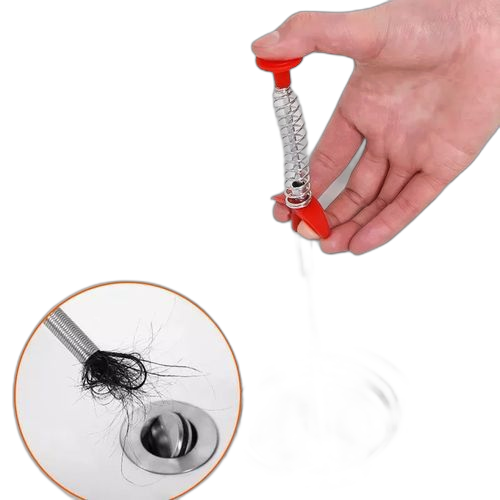 Lot de 2 x outils de dragage d'égout en acier inoxydable multi usage