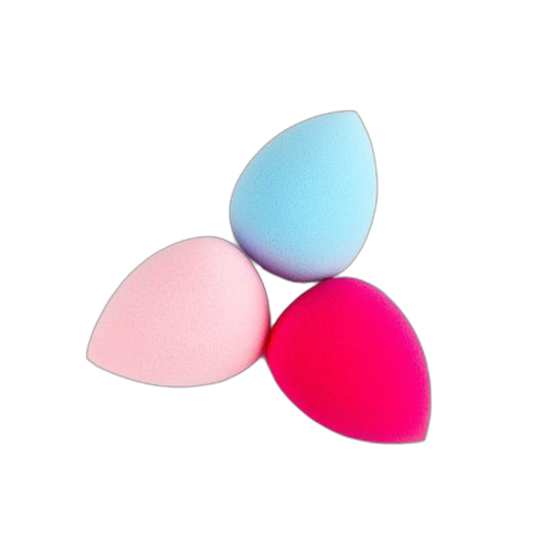 Lot de 3 beauty blender bleu/rose clair/rose foncé