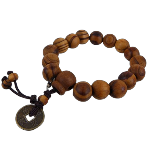 Lot de 3 bracelets tibétains perles bois pour homme
