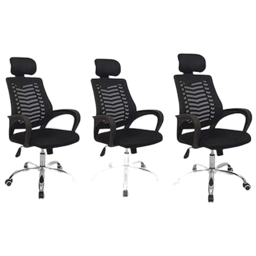 Lot de 3 chaise de bureau confortable fauteuil de bureau pivotante