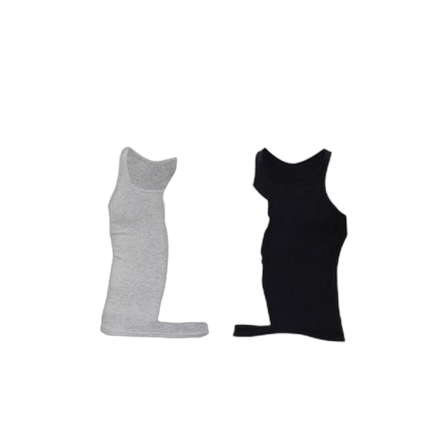 Lot de 3 débardeurs blanc noir cris