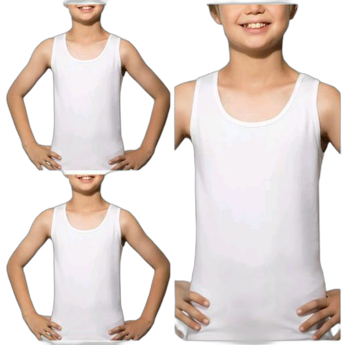 Lot de 3 débardeurs en coton pour enfant blanc