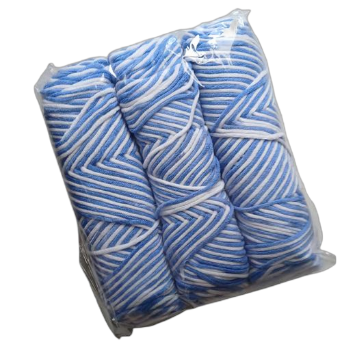 Lot de 3 laine acrylique en coton de 4,5 mm , délicat, respectueux de l'environnement pour tricoter à la main