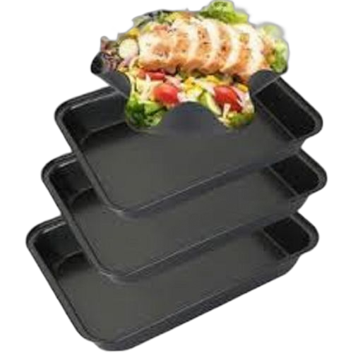 Lot de 3 moules gâteau 26, 30, 36 cm noir
