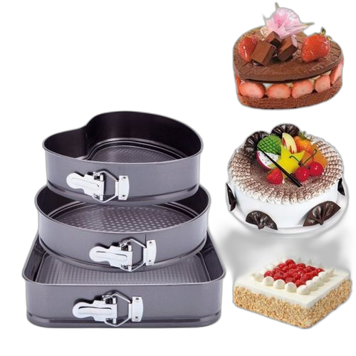 Lot de 3 moules à gâteau 26cm , 24cm , 22cm