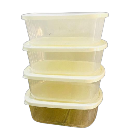 Lot de 4 boîtes de rangement en plastique avec couvercles