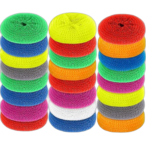 Lot de 5 tampons à récurer, tampons à vaisselle ronds tampons à