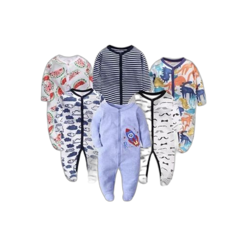 Lot de 6 grenouilleres pour bébé garçon